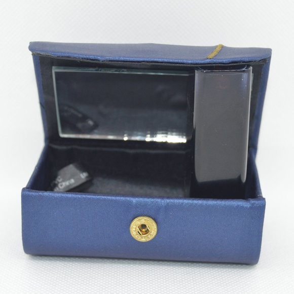 Vintage Satin/Embroidered Double Lipstick Case with Mirror - Picture 7 of 13